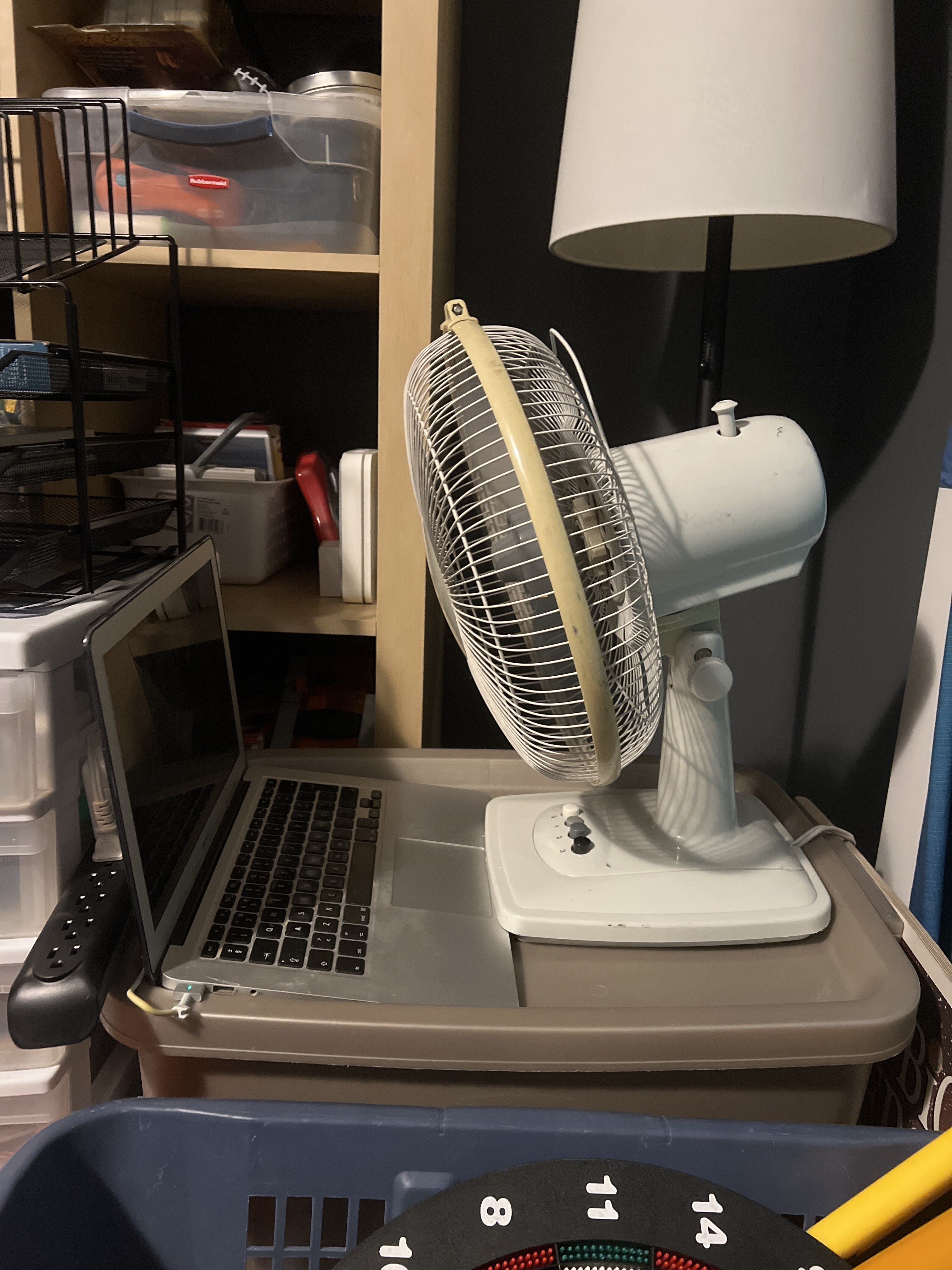 MacBook and a fan